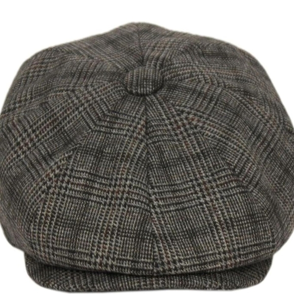 GENISEN Men's Classic 8 Panel Wool Blend Newsboy Snap Brim Collection Hat - Picture 1 of 5